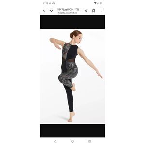 Small Weissman Hologram Split Unitard Dance Metallic Spandex Performance Outfit